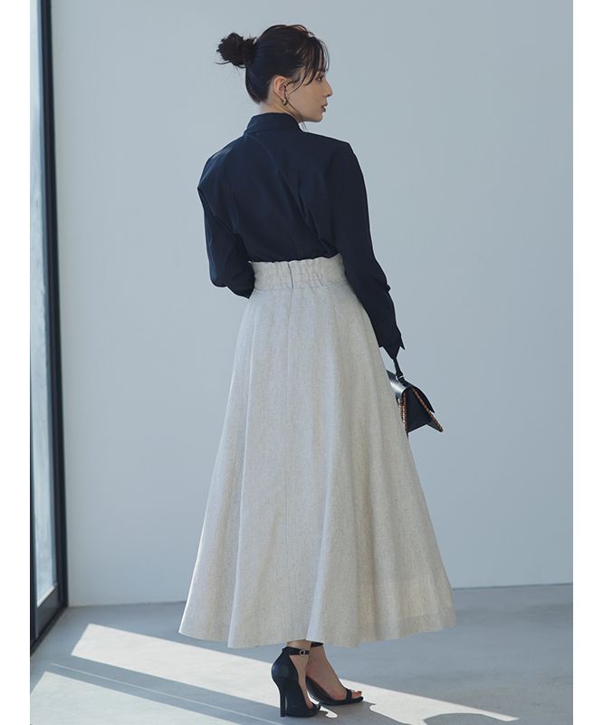 アニュアンス anuans リネンサーキュラースカート (BEIGE) BEIGE