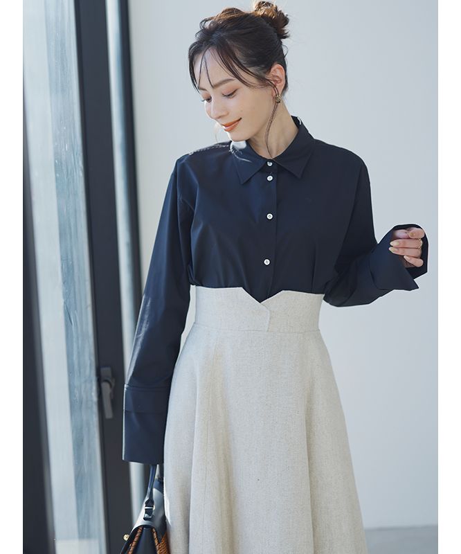 アニュアンス anuans リネンサーキュラースカート (BEIGE) BEIGE