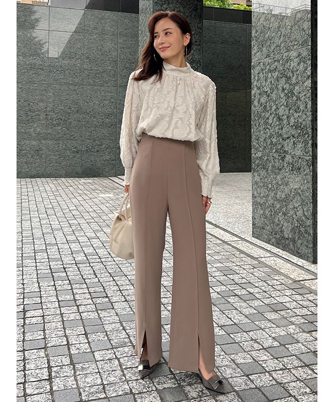 anuans Anuans Double Cross Pintax Slit Pants
