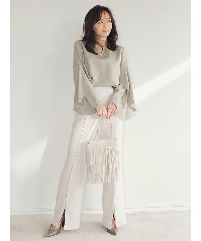 anuans Anuans Double Cross Pintax Slit Pants