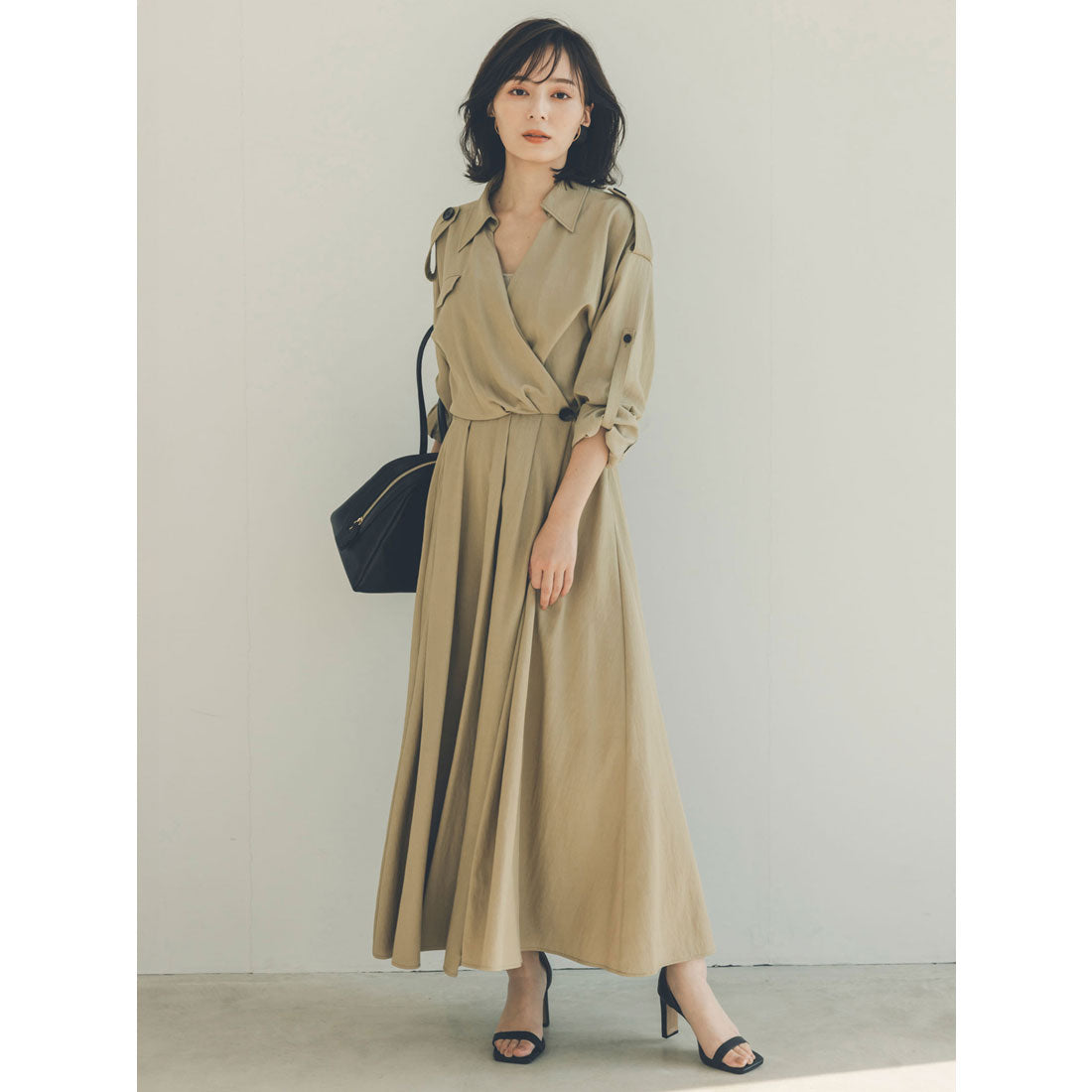 アニュアンス anuans トレンチディティールワンピース 
