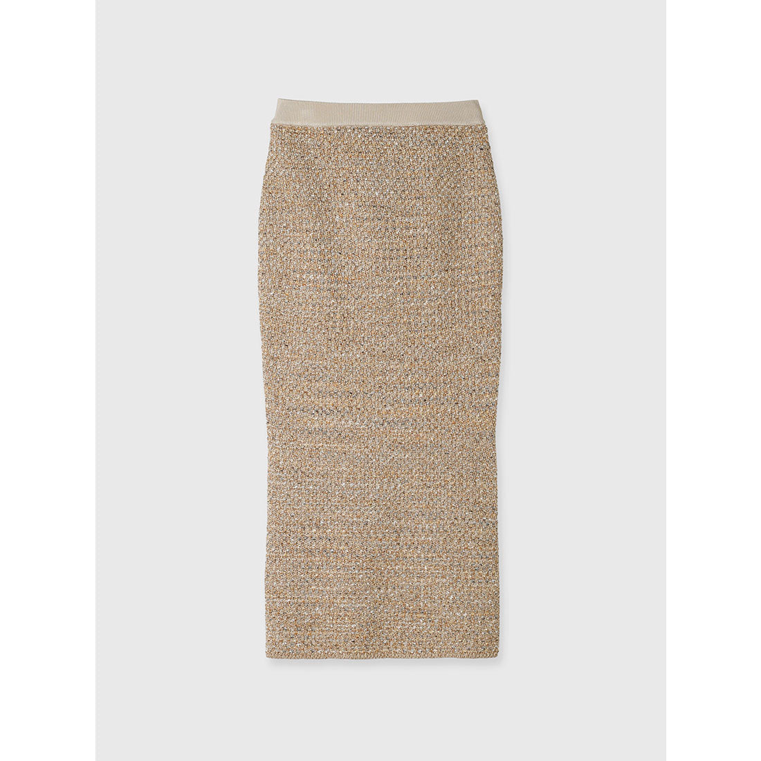 アニュアンス anuans ニットツィードタイトスカート (BEIGE) BEIGE