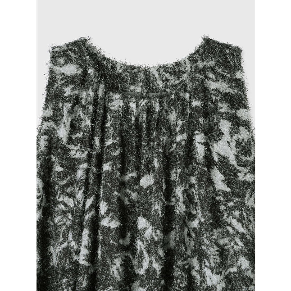 アニュアンス anuans カットジャカードニュアンスプリントワンピース (BLACK) BLACK