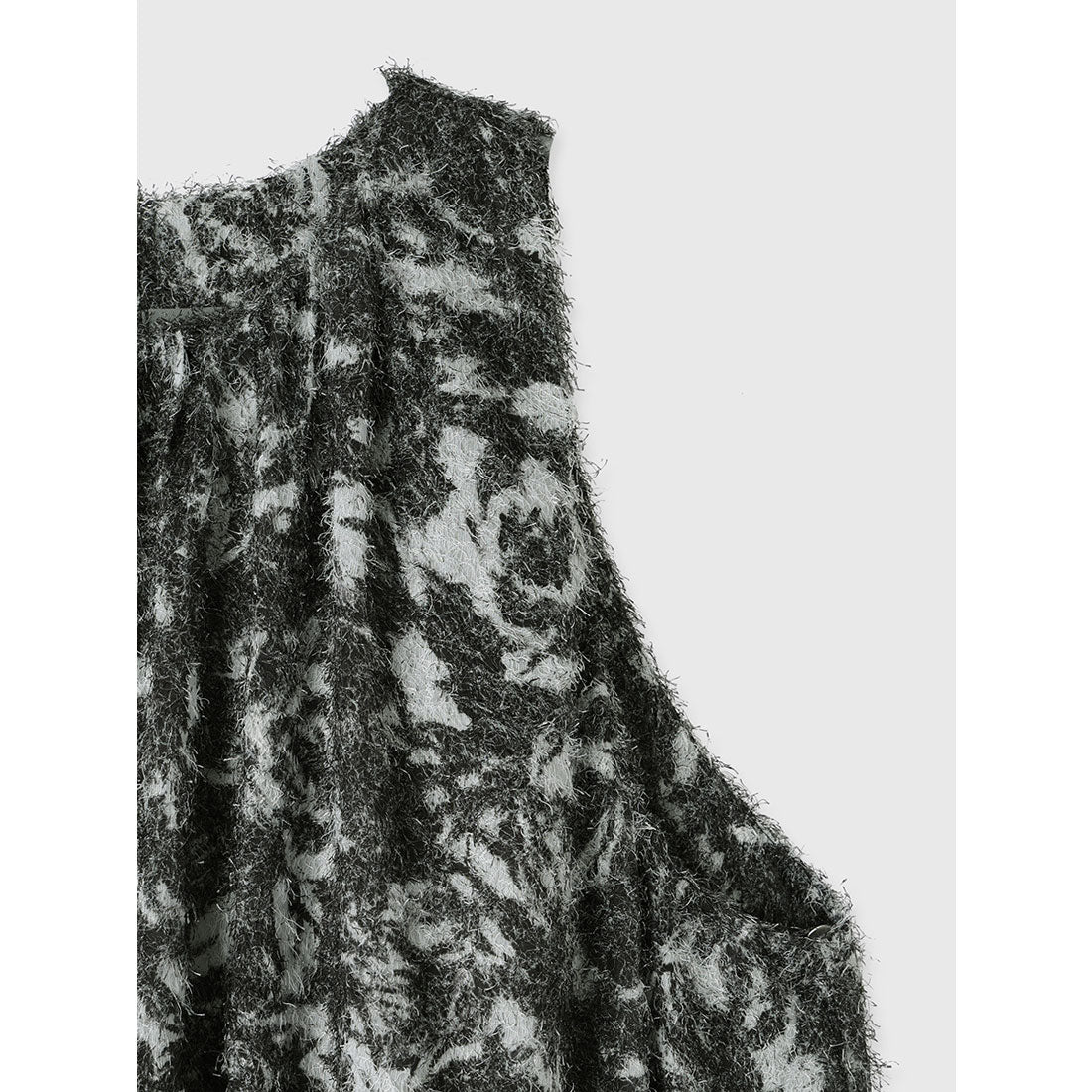 アニュアンス anuans カットジャカードニュアンスプリントワンピース (BLACK) BLACK