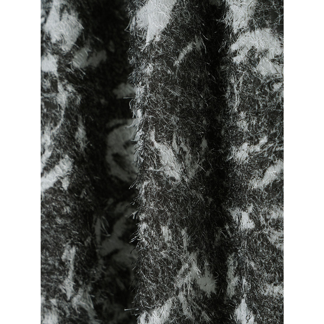 アニュアンス anuans カットジャカードニュアンスプリントワンピース (BLACK) BLACK