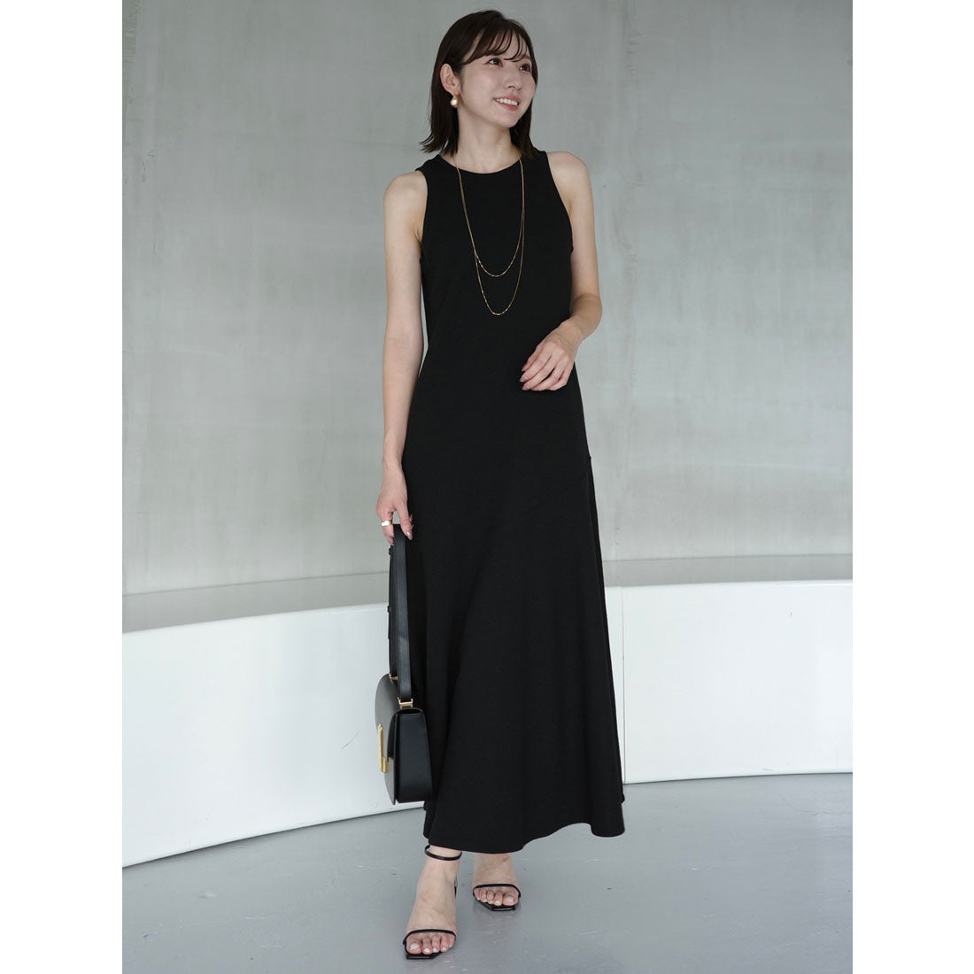 アニュアンス anuans テクスチャーカットワンピース (WHITE) WHITE