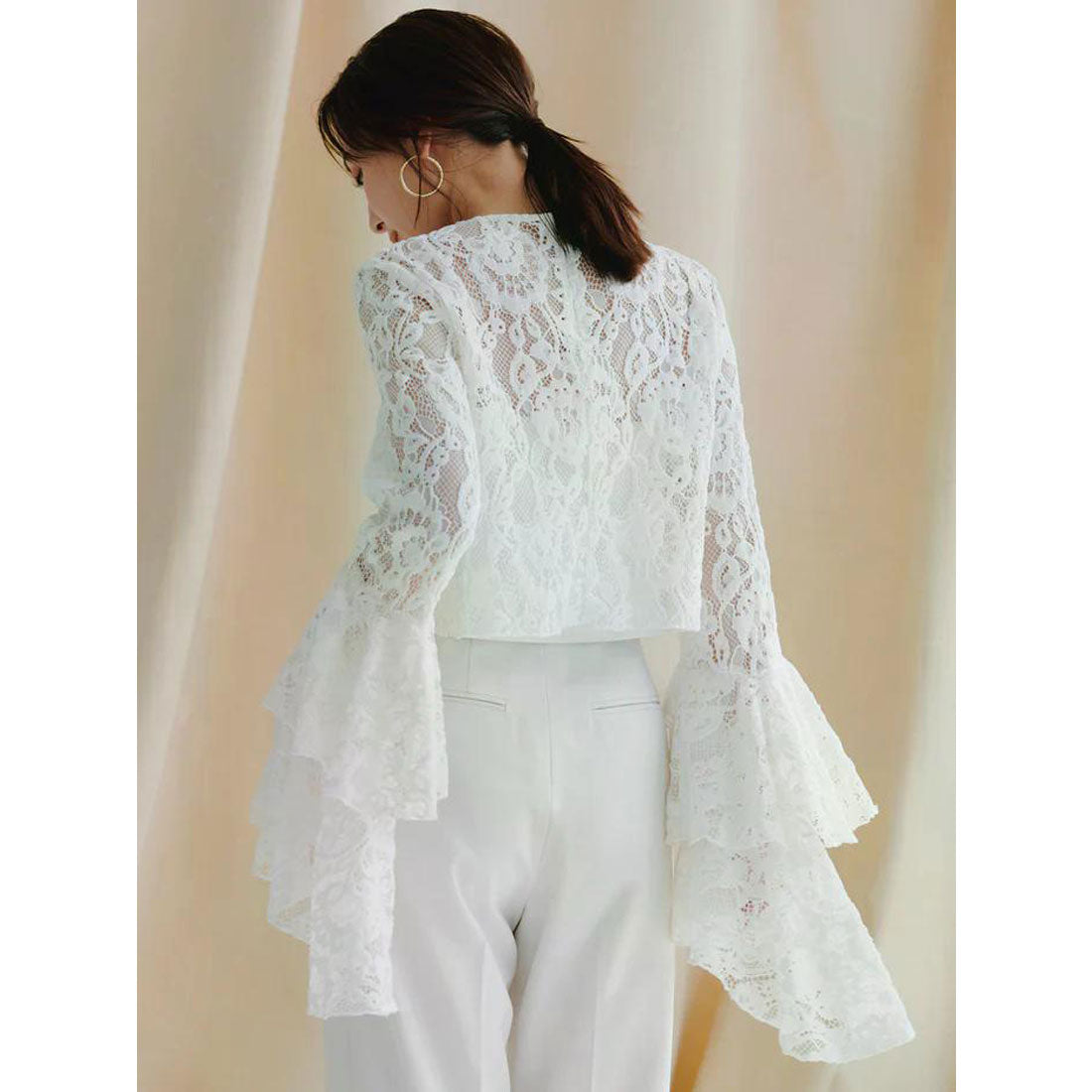 アニュアンス anuans ミッドウェイトツータックワイドパンツ (BLACK) BLACK