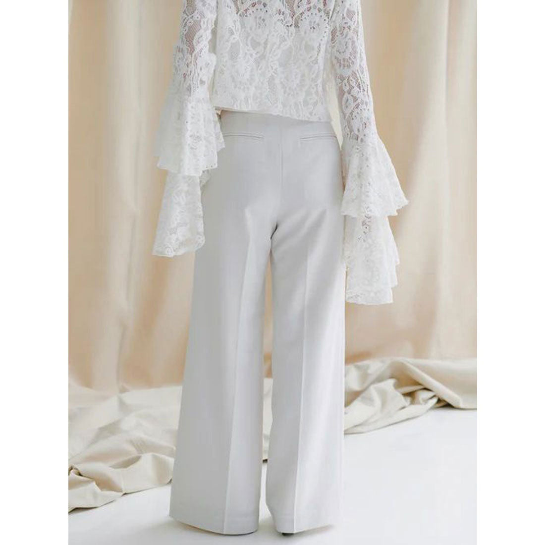 アニュアンス anuans ミッドウェイトツータックワイドパンツ (BLACK) BLACK