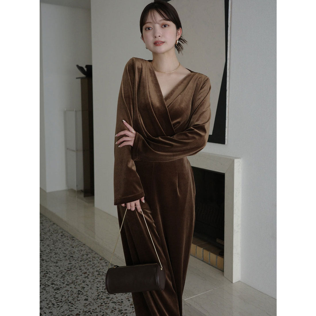 アニュアンス anuans ベロアカットオールインワン (BLACK) BLACK