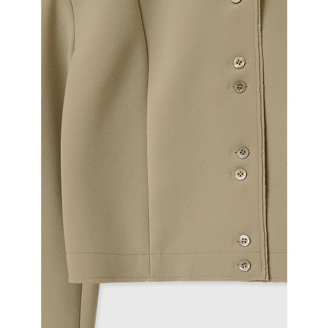 アニュアンス anuans カットジョーゼットショートカーディガン (BLACK) BLACK