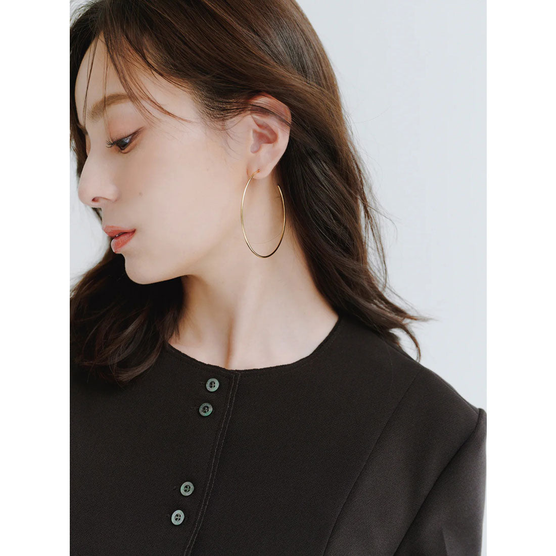 アニュアンス anuans カットジョーゼットショートカーディガン (BLACK) BLACK