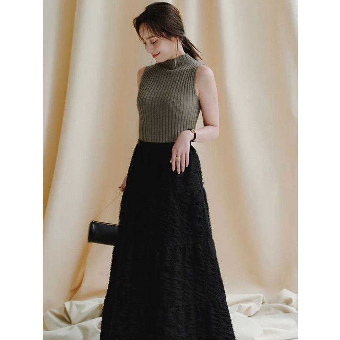 アニュアンス anuans エンブロイダリーシアーチュールスカート (IVORY) IVORY