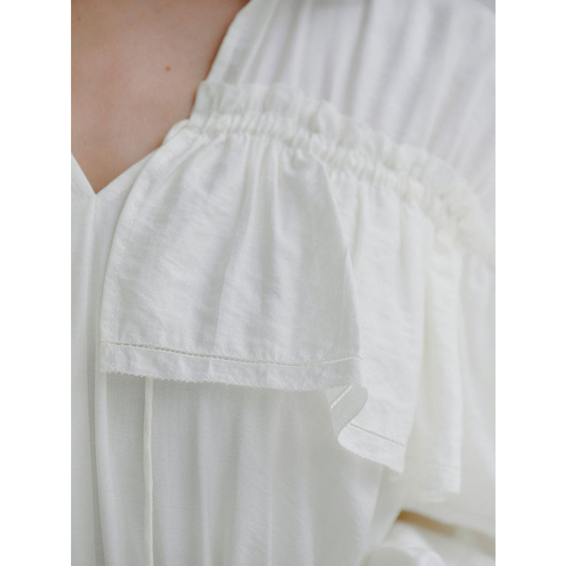 アニュアンス anuans リンクルラッフルワンピース (BLACK) BLACK