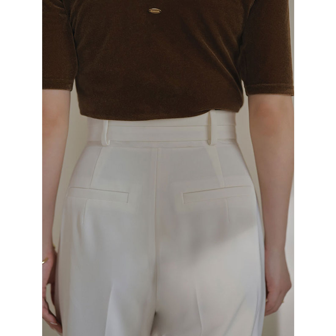 アニュアンス anuans コンフォートタックストレートパンツ