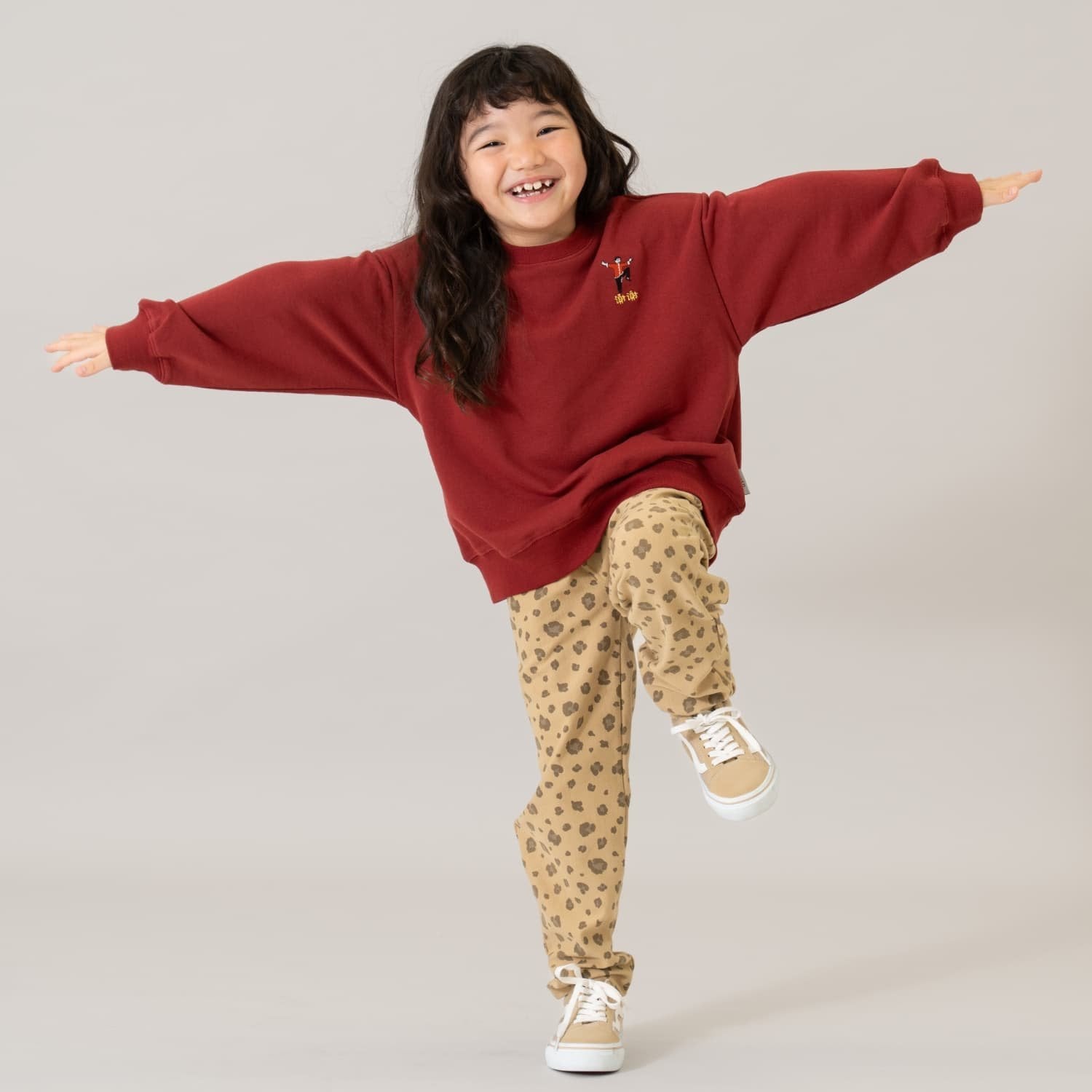 アンドディー. プティマイン and D. petit main 【親子リンク】【365D.】スウェットシティアイコン刺繍ワイドプルオーバー (グリーン) グリーン