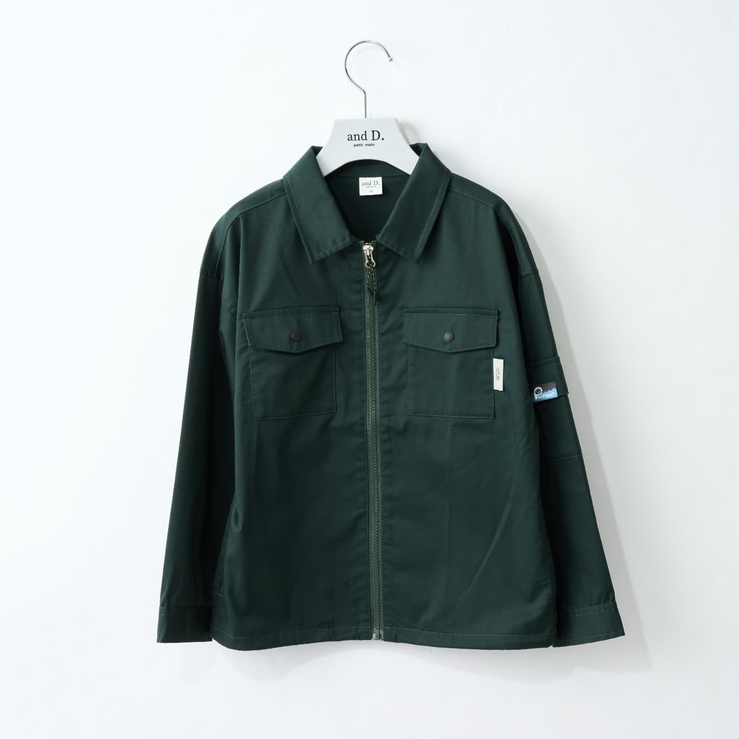 アンドディー. プティマイン and D. petit main 【Penfield】KIDS Wポケットシャツジャケット (ディープ グリーン) ディープ グリーン
