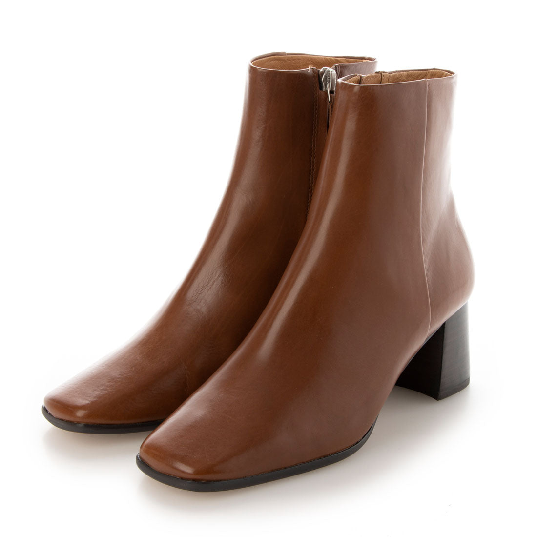 アポム APOM サイドジップアンクルブーツ60(ライトブラウン) ライトブラウン