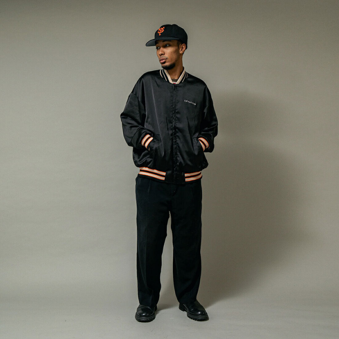 アップルバム APPLEBUM APPLEBUM Spring Stadium Jacket(アップルバム スプリング スタジアム ジャケット) (BLACK) BLACK