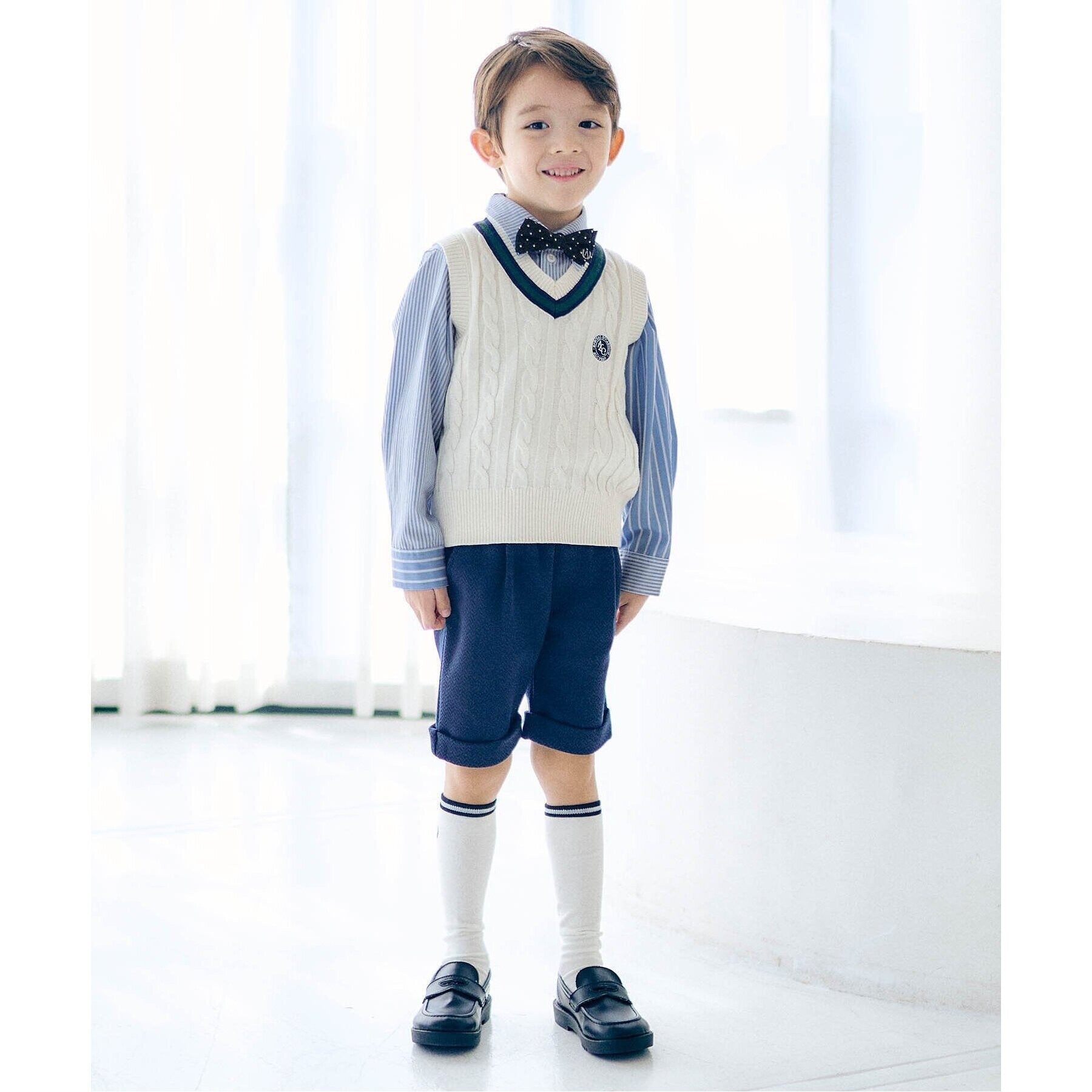 アプレ レ クール apres les cours フォーマル蝶ネクタイ (ドット柄) ドット柄