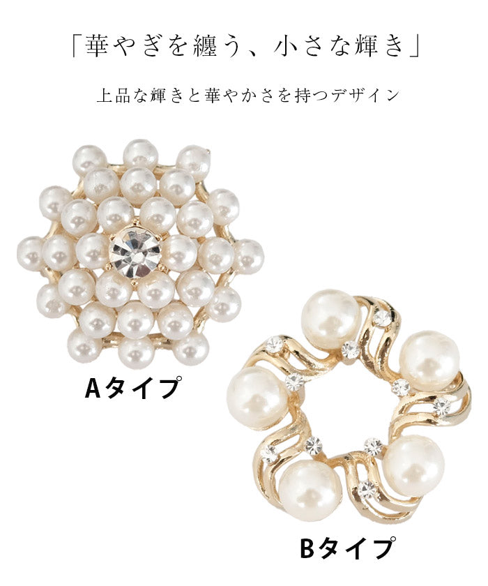 aquagarage aquagarage pearl design brooch ladies gold