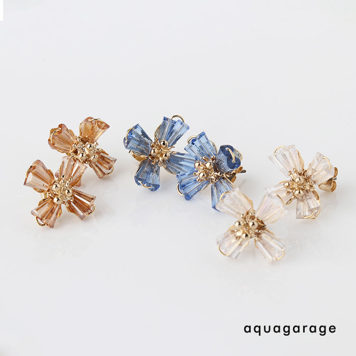 アクアガレージ aquagarage フラワーピアス レディース (ホワイト) ホワイト