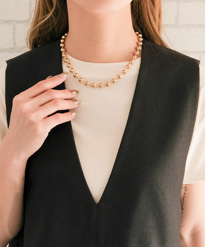 アクアガレージ aquagarage ボールチェーンネックレス レディース (シルバー) シルバー