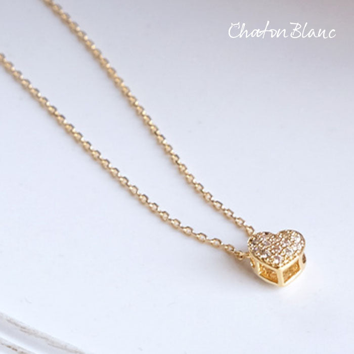 アクアガレージ aquagarage ハートビジューネックレス レディース (ゴールド) ゴールド