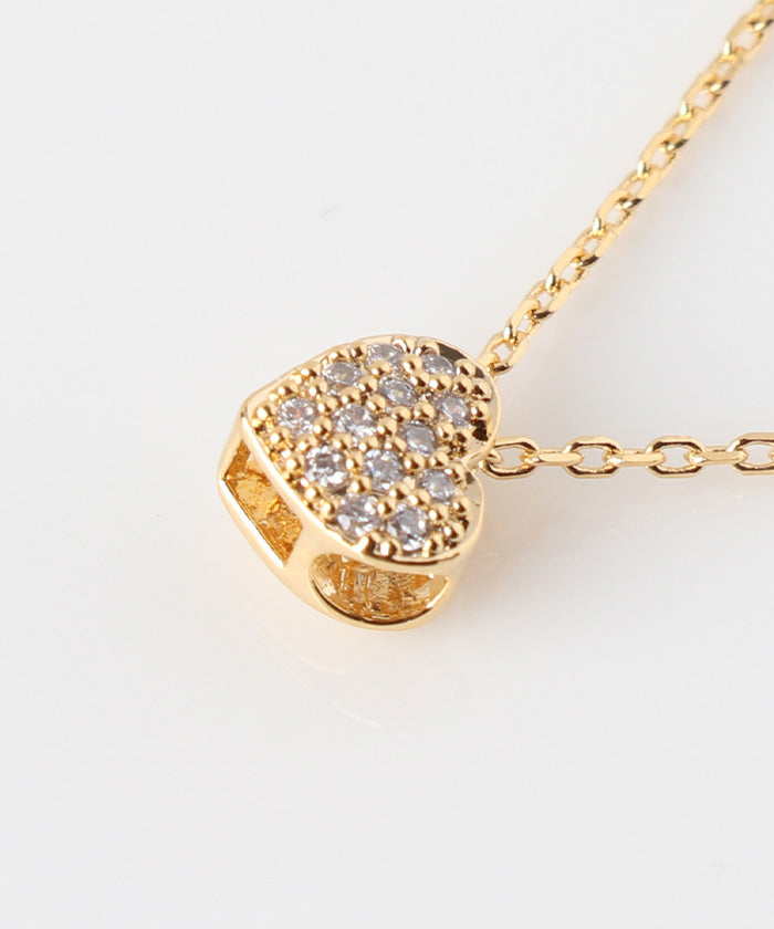 アクアガレージ aquagarage ハートビジューネックレス レディース (ゴールド) ゴールド