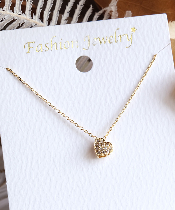 アクアガレージ aquagarage ハートビジューネックレス レディース (ゴールド) ゴールド