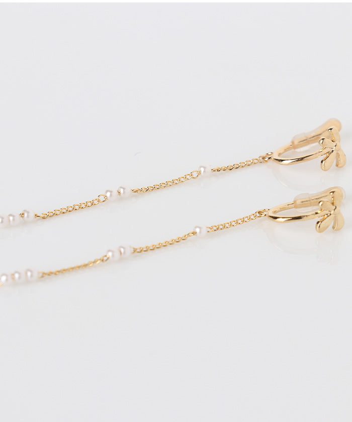 アクアガレージ aquagarage リボンパールスイングイヤリング レディース (ゴールド) ゴールド