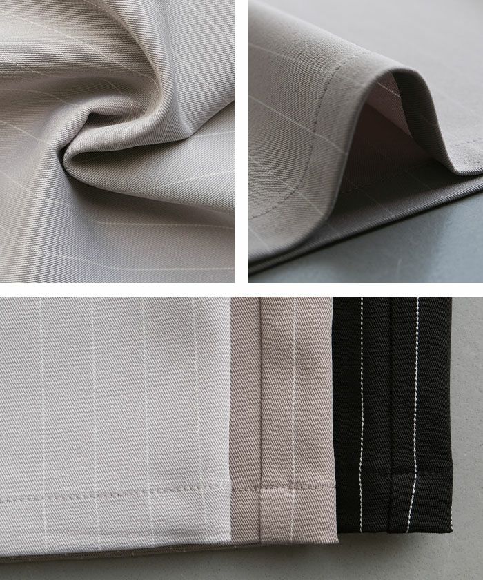 アクアガレージ aquagarage 【セットアップ可】ツータックストライプワイドパンツ 春 夏 秋 冬 M |≪ゆうメール便配送30・代引不可≫アクアガレージ aquagarage (グレージュ) グレージュ