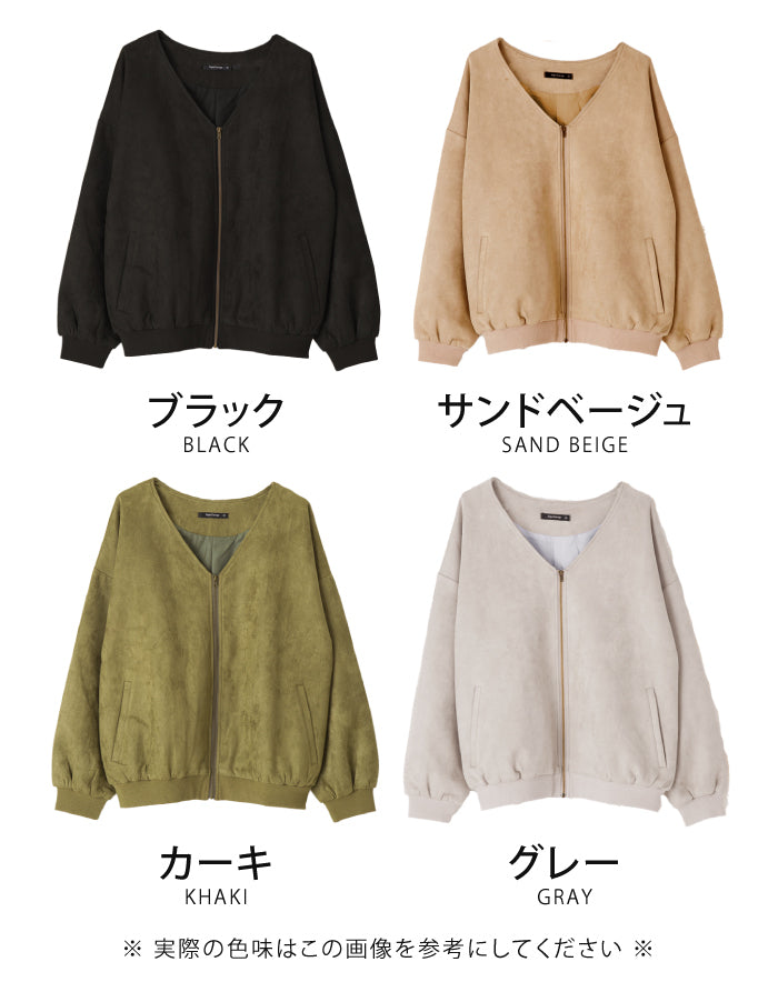 アクアガレージ aquagarage ブルゾン レディース 秋 Vネック (ブラック) ブラック