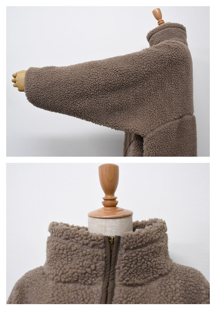 アクアガレージ aquagarage ボアロングコート (ブラック) ブラック