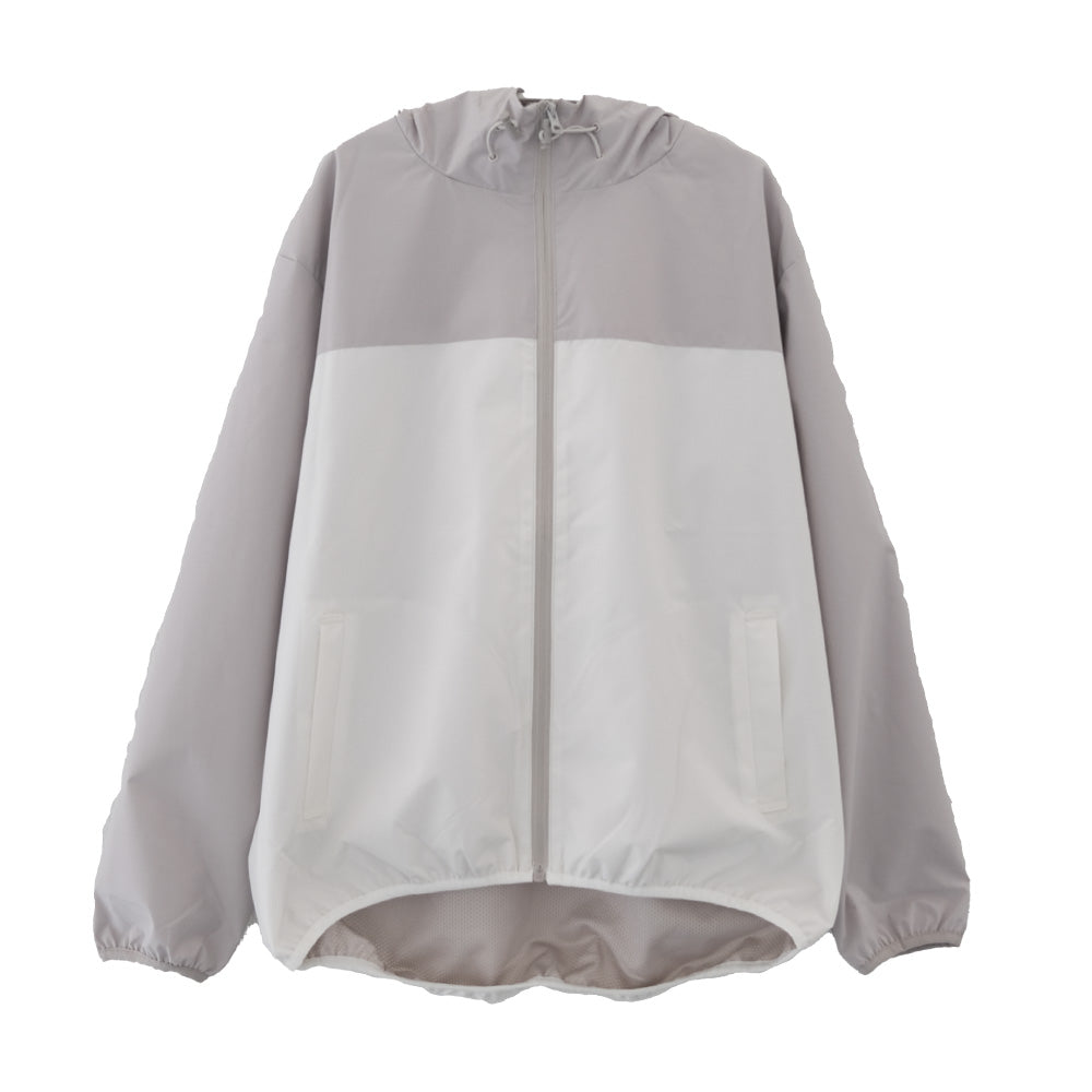 アクアガレージ aquagarage ウィンドプロテクトZIPパーカー 春 秋 冬 (グレージュ×イボリー) グレージュ×アイボリー