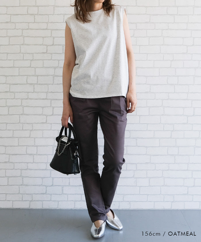 アクアガレージ aquagarage バックデザインノースリーブカットソー 春 夏 ロンT チュニック ノースリーブ (ブラック) ブラック