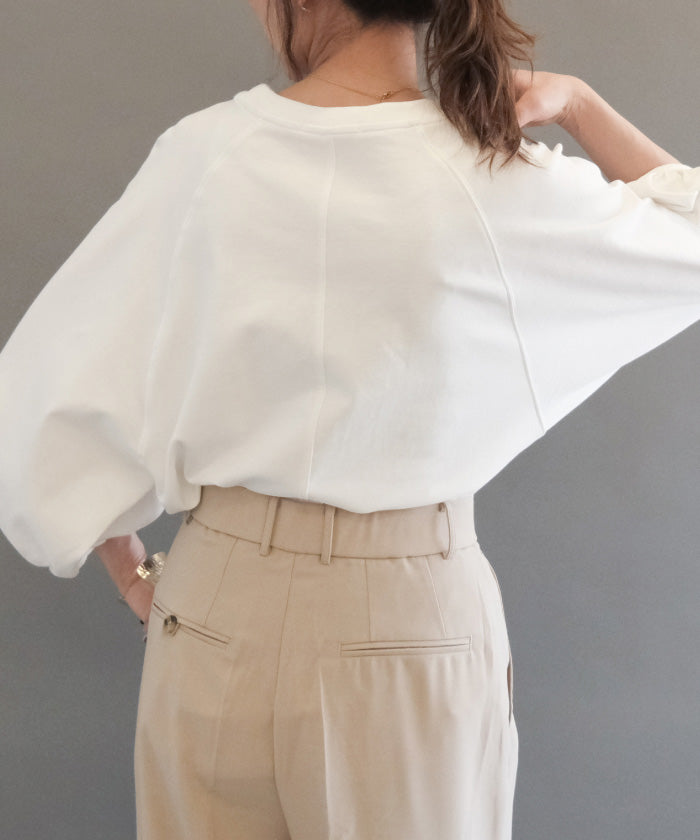 アクアガレージ aquagarage ボリューム袖カットソー レディース 春 夏 秋 (ピンク) ピンク