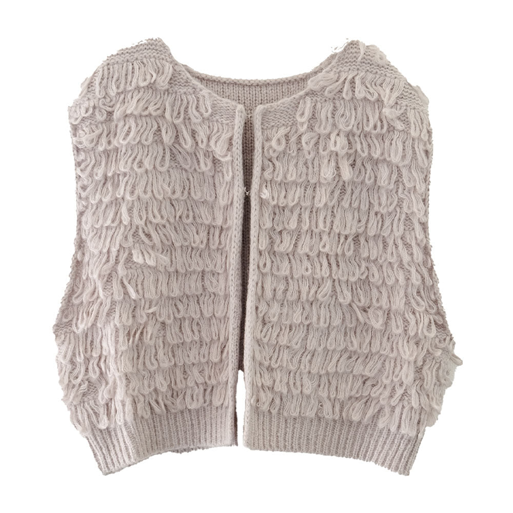 アクアガレージ aquagarage ループヤーンベスト 春 秋 冬 レディース アクアガレージ aquagarage (グレー) グレー