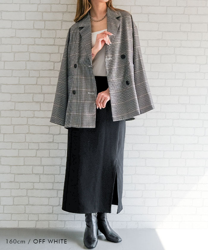 アクアガレージ aquagarage ガンクラブチェックテーラードジャケット レディース | アクアガレージ aquagarage (オフホワイト) オフホワイト