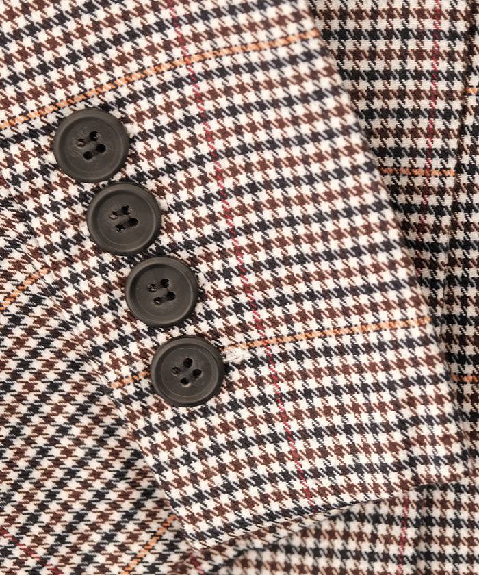 アクアガレージ aquagarage ガンクラブチェックテーラードジャケット レディース | アクアガレージ aquagarage (オフホワイト) オフホワイト