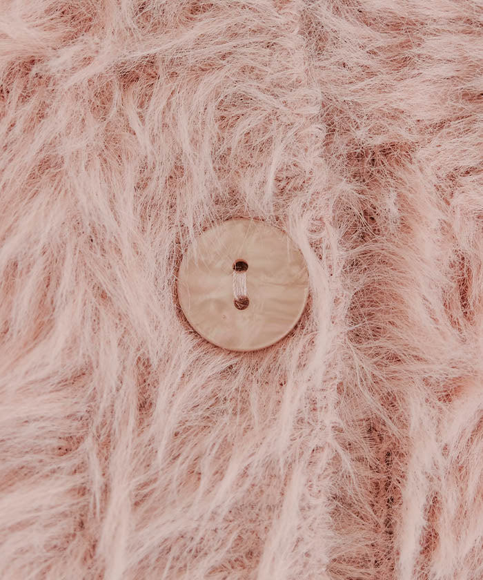 アクアガレージ aquagarage フェザーニットカーディガン 秋 冬 M レディース | アクアガレージ aquagarage (ピンク) ピンク