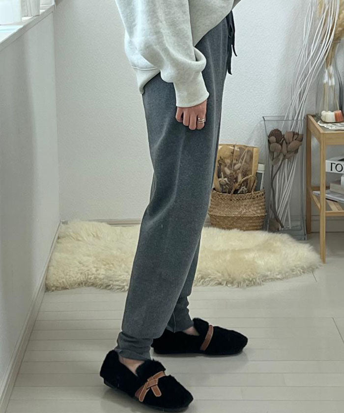 アクアガレージ aquagarage ニットジョガーパンツ レディース 秋 冬 M L |アクアガレージ aquagarage (チャコール) チャコール