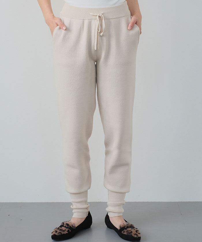 アクアガレージ aquagarage ニットジョガーパンツ レディース 秋 冬 M L |アクアガレージ aquagarage (チャコール) チャコール