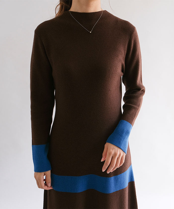 アクアガレージ aquagarage Aラインニットワンピース レディース 秋 冬 | アクアガレージ aquagarage (ブラック) ブラック