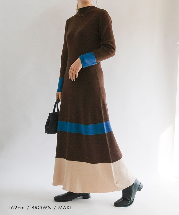 アクアガレージ aquagarage Aラインニットワンピース レディース 秋 冬 | アクアガレージ aquagarage (ブラック) ブラック