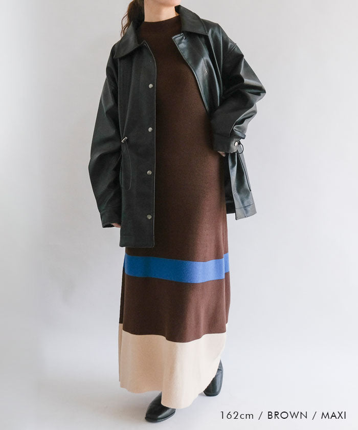 アクアガレージ aquagarage Aラインニットワンピース レディース 秋 冬 | アクアガレージ aquagarage (ブラック) ブラック