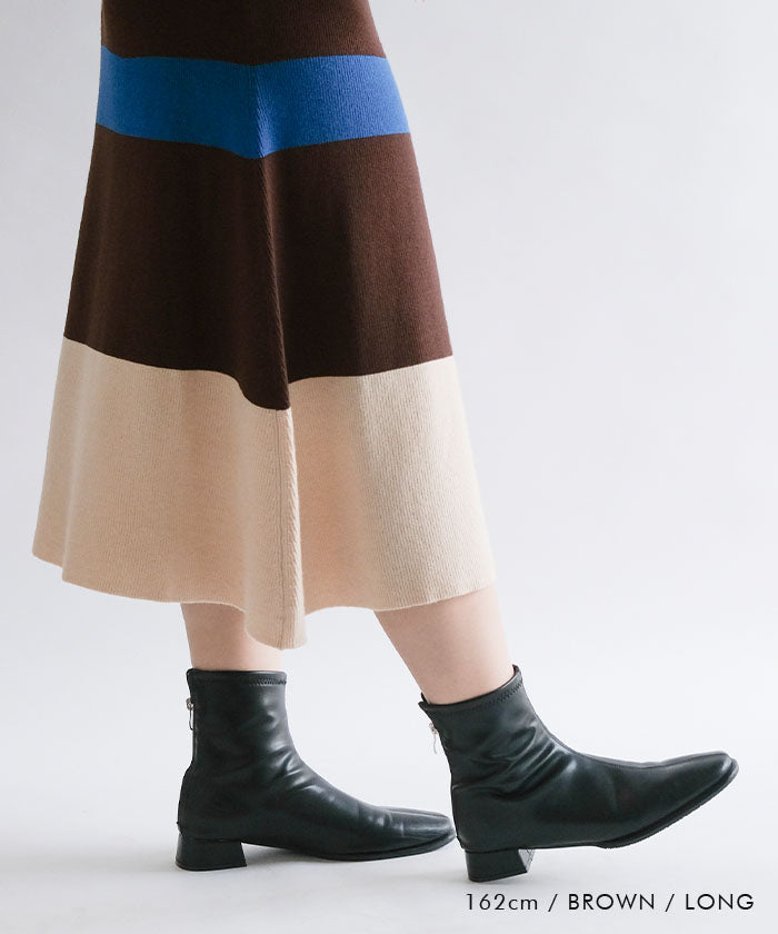 アクアガレージ aquagarage Aラインニットワンピース レディース 秋 冬 | アクアガレージ aquagarage (ブラック) ブラック