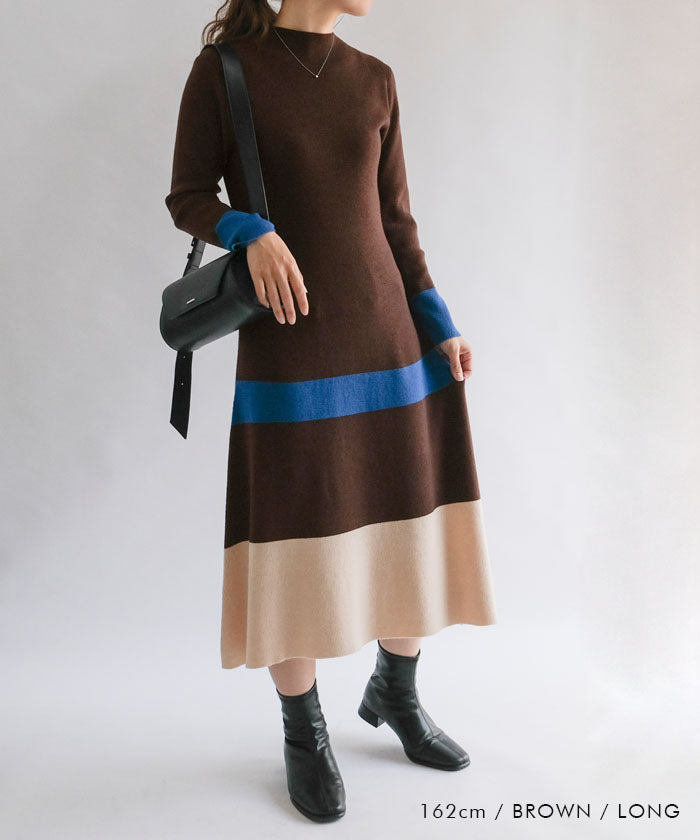 アクアガレージ aquagarage Aラインニットワンピース レディース 秋 冬 | アクアガレージ aquagarage (ブラック) ブラック