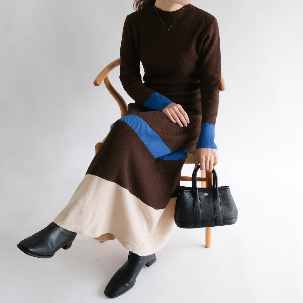 アクアガレージ aquagarage Aラインニットワンピース レディース 秋 冬 | アクアガレージ aquagarage (ブラウン) ブラウン