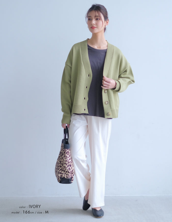 Aqua Garage Wide Pants with Elastic Back