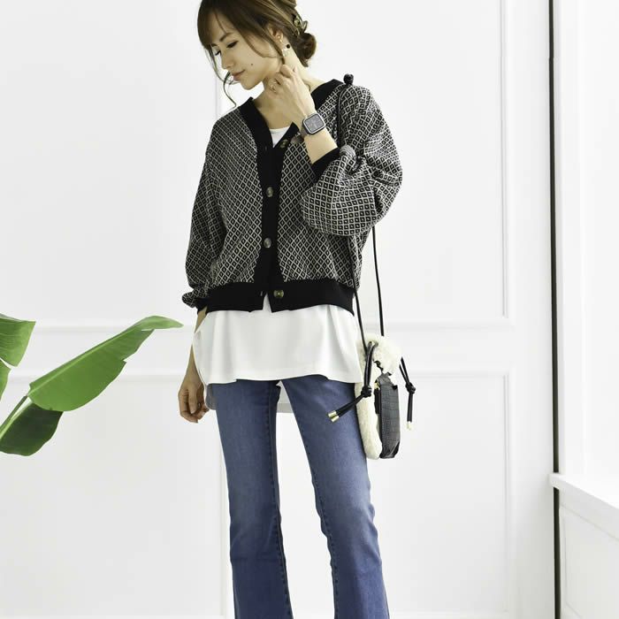 アクアガレージ aquagarage 重ね着 インナー レイヤード tシャツ 裾 レイヤードシャツ (シフォン:オフホワイト) シフォン:オフホワイト